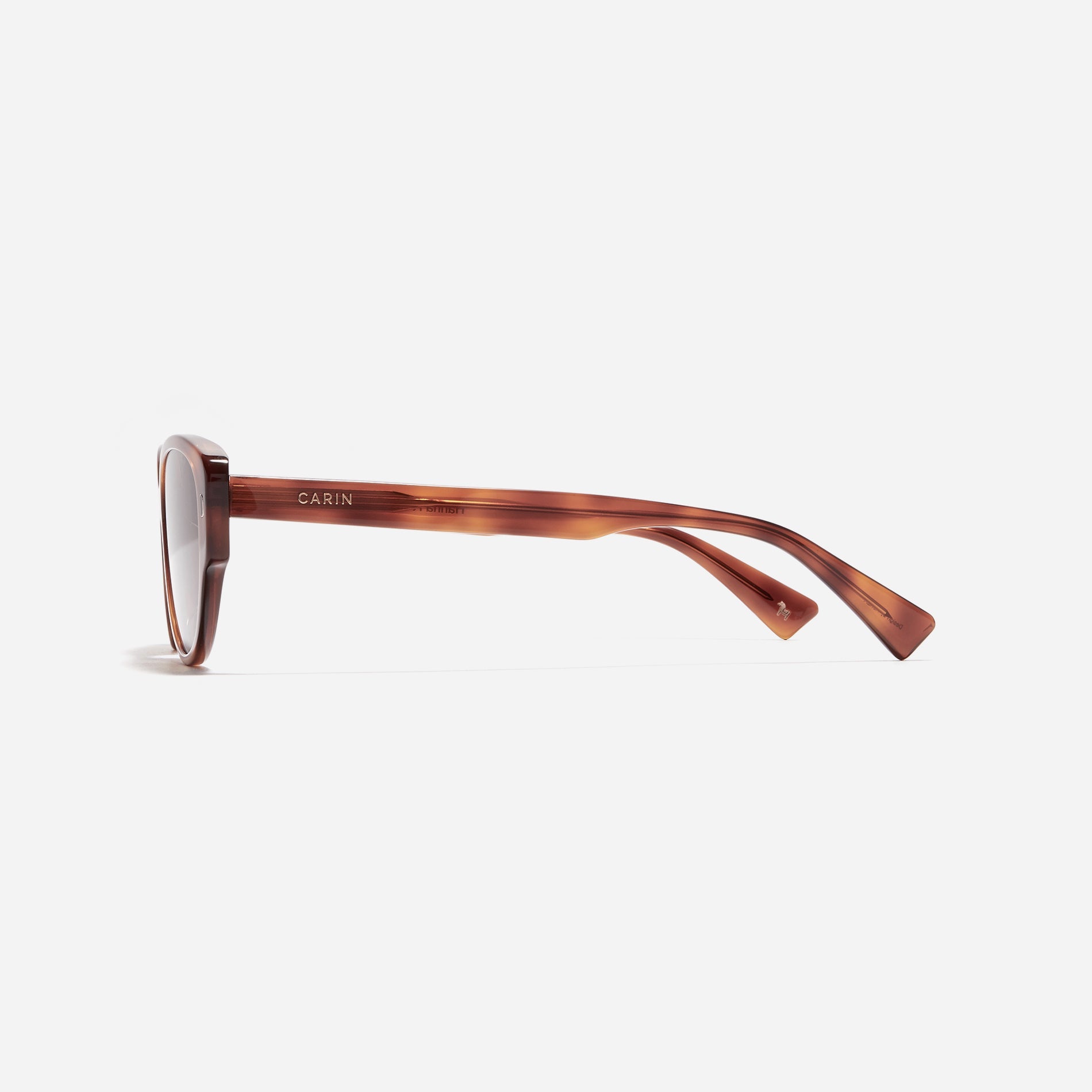 Round-shaped petite frame sunglasses designed with a stylish narrow rim style and eye-catching color variations.